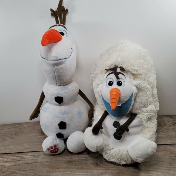 Build A Bear Frozen Disney Olaf Plush Snowman Bundle BABW Hide Away Snowball - Picture 2 of 10